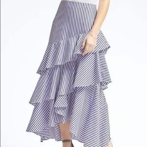 Banana Republic Ruffled Tiered Maxi Skirt